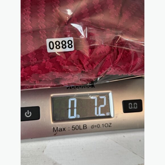 Walter Baker Belinda Sheer Chevron Wrap Top Sz XL Red Romantic Evening Holiday - Picture 11 of 11